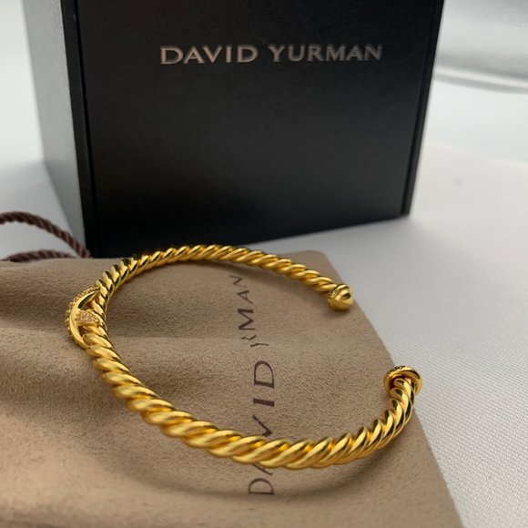 All gold open Bracelet - Picture 2 of 4